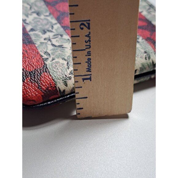 Coach New York Wristlet Wallet With Floral Stripes & Zip Closure - Picture 11 of 11